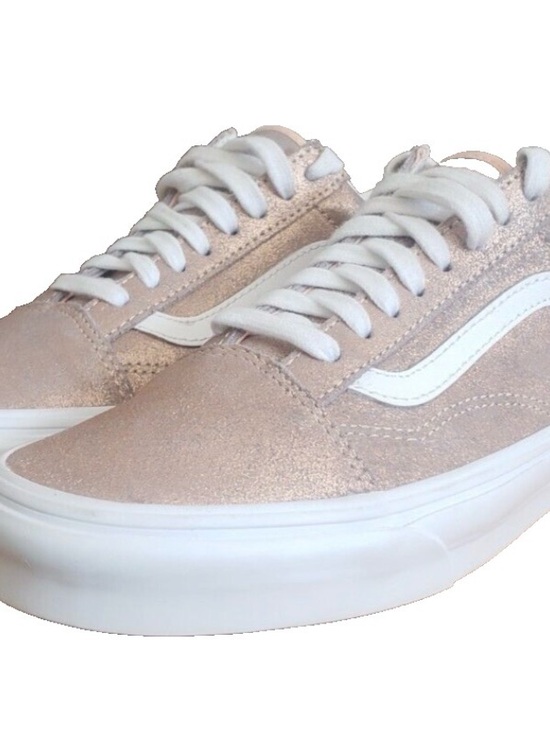 Vans Shoes - Vans Old Skool Metallic Pink and White Sneakers